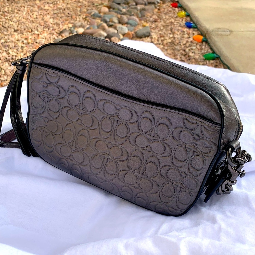 COACH Signature Metallic Camera Bag